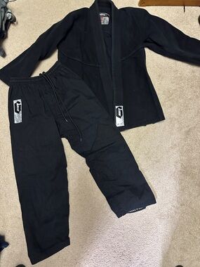 Kids Black Jui jitsu Gi & Pants Matching Set